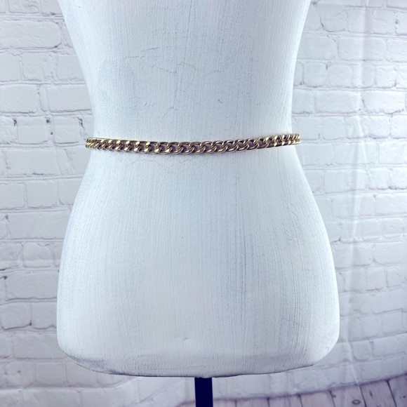 VINTAGE CHAIN LINK Belt Gold Lion and Sphinx Medallions - Picture 6 of 12